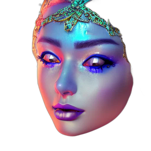 crown, mask, jewelry, face transparent PNG cut-out