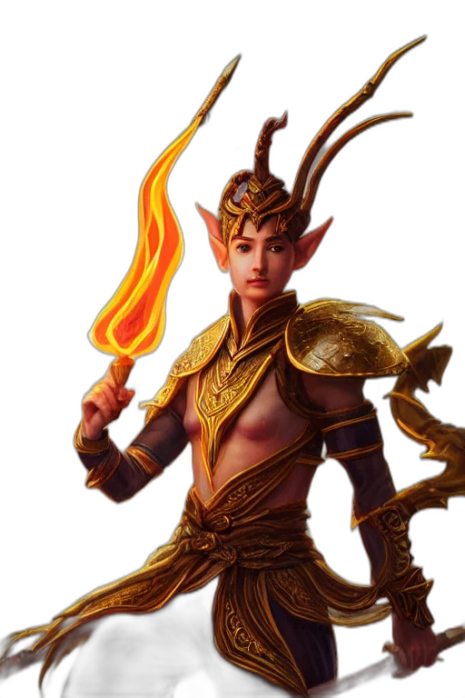 dragon, staff, fantasy art, concept art transparent PNG cut-out