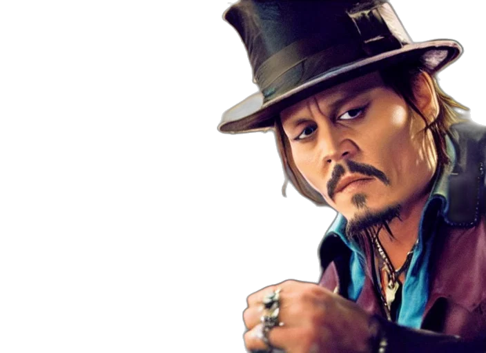 hat, face, photorealistic, comic book art transparent PNG cut-out