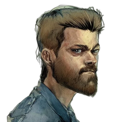 face, staff, comic book art, concept art transparent PNG cut-out