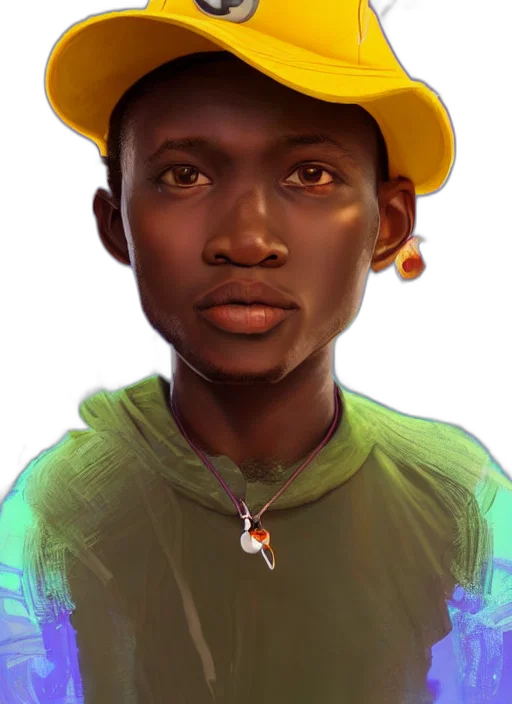 face, hat, jewelry, staff transparent PNG cut-out