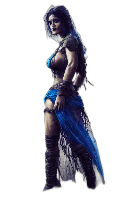 dress, staff, mask, concept art transparent PNG cut-out