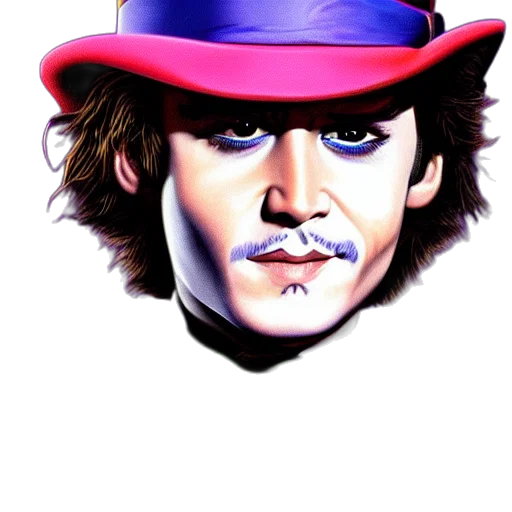 face, hat, mask, comic book art transparent PNG cut-out