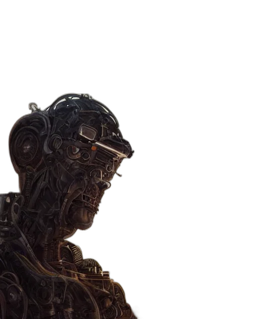 robot, face, mask, crown transparent PNG cut-out