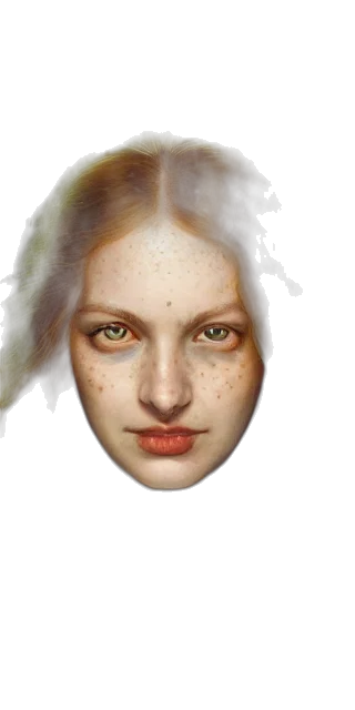 face, mask, hair, crown transparent PNG cut-out