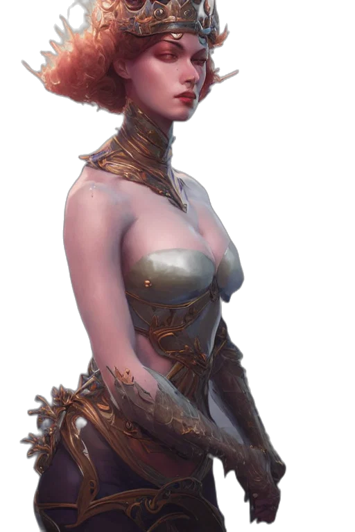 dress, crown, hat, staff transparent PNG cut-out