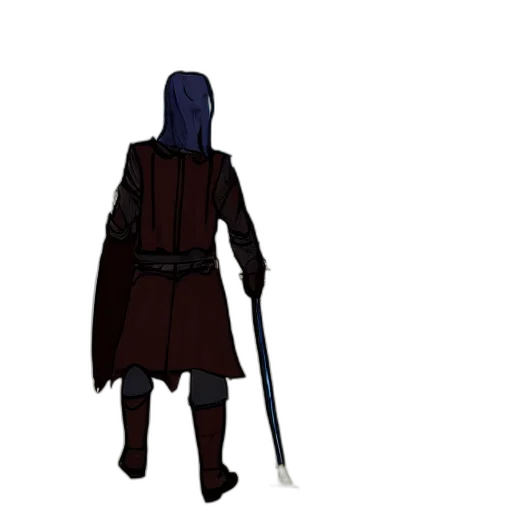 staff, sword, weapon, jacket transparent PNG cut-out