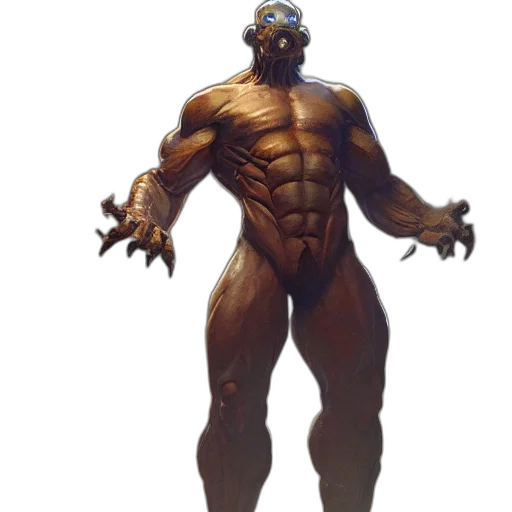 creature, robot, mask, concept art transparent PNG cut-out
