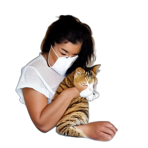 mask, woman, white, dress transparent PNG cut-out