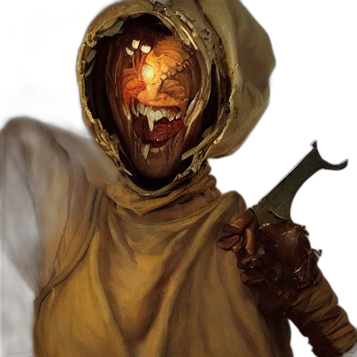 mask, face, staff, creature transparent PNG cut-out