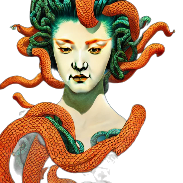 creature, mask, hair, crown transparent PNG cut-out