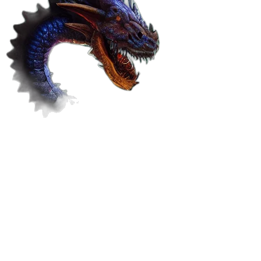dragon, creature, animal, staff transparent PNG cut-out