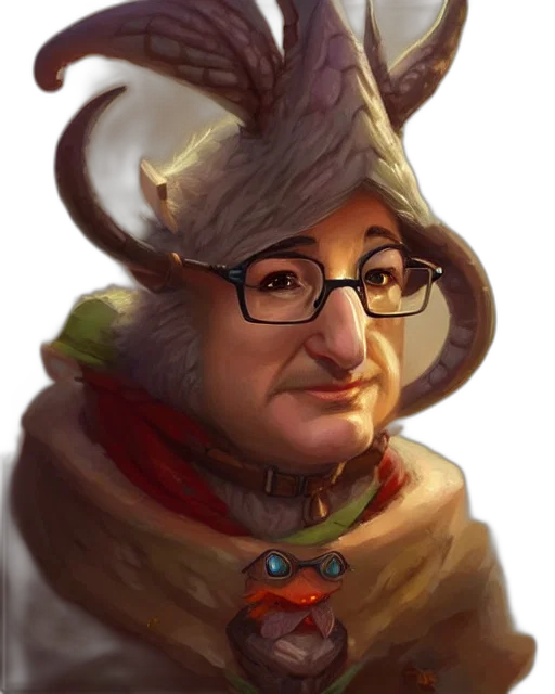 hat, face, staff, dragon transparent PNG cut-out