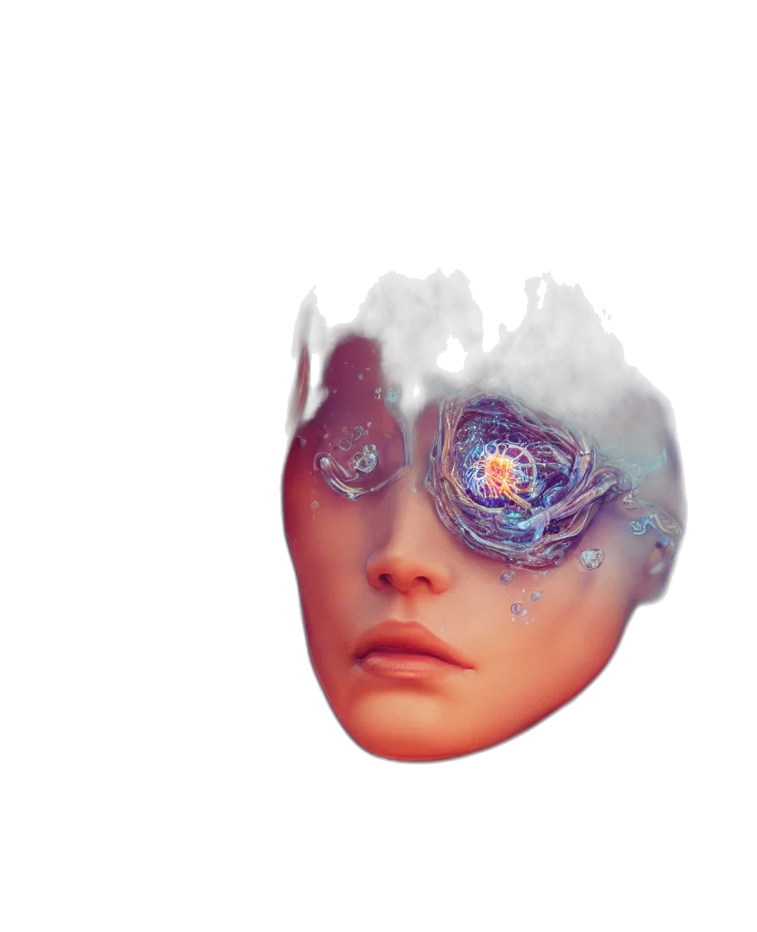 face, mask, crown, creature transparent PNG cut-out