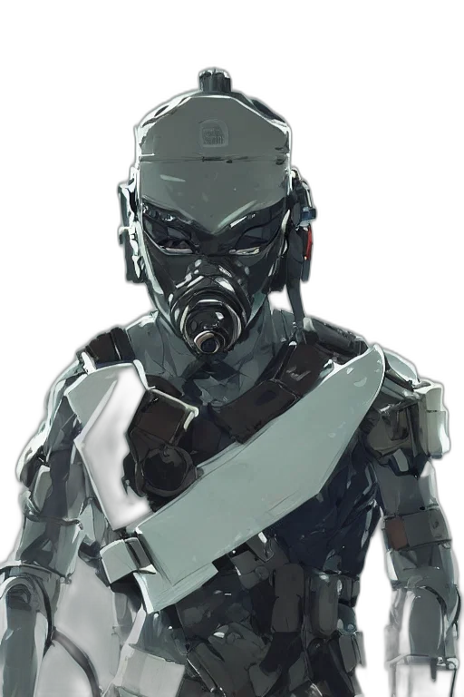 robot, mask, face, concept art transparent PNG cut-out