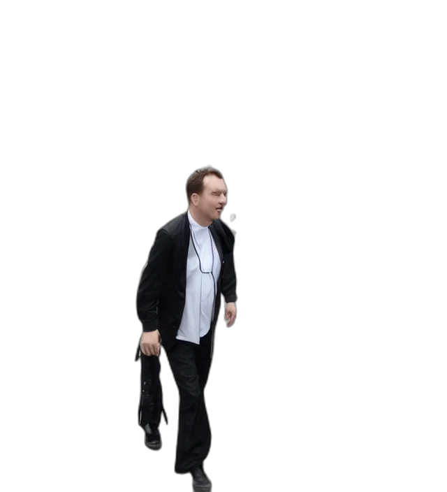 jacket, staff, shoes, creature transparent PNG cut-out