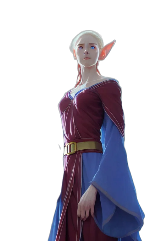 dress, staff, concept art, fantasy art transparent PNG cut-out