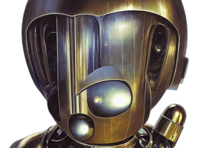 robot, outer space, portrait, cyber transparent PNG cut-out