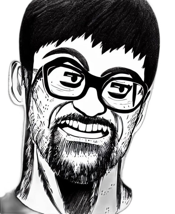 face, cartoon, comic book art, photorealistic transparent PNG cut-out