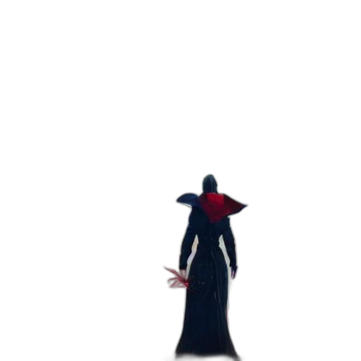 dress, staff, creature, mask transparent PNG cut-out