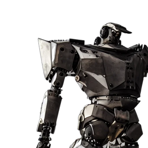 robot, concept art, 3d render, cyberpunk transparent PNG cut-out