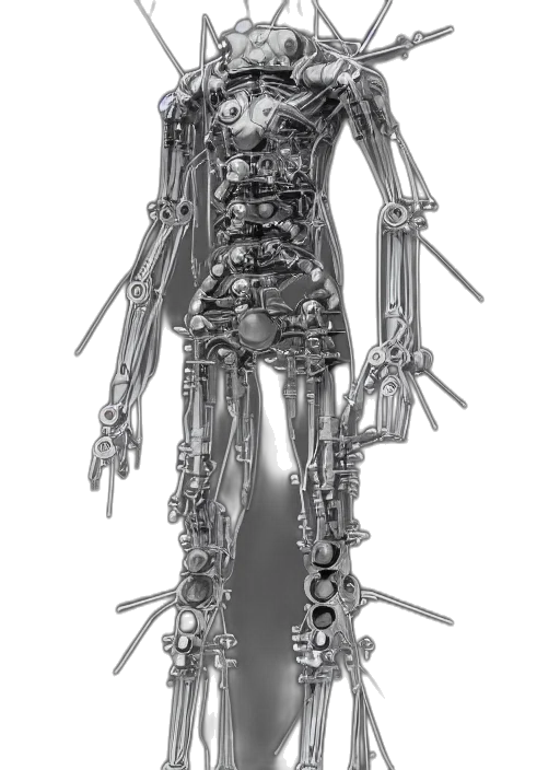 robot, jewelry, staff, dress transparent PNG cut-out