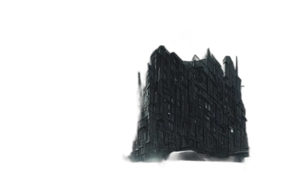 building, dress, concept art, 3d render transparent PNG cut-out