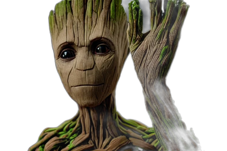 creature, staff, tree, face transparent PNG cut-out