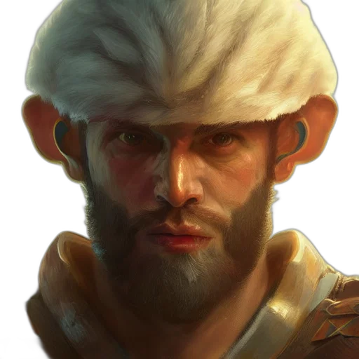 face, hat, sword, staff transparent PNG cut-out