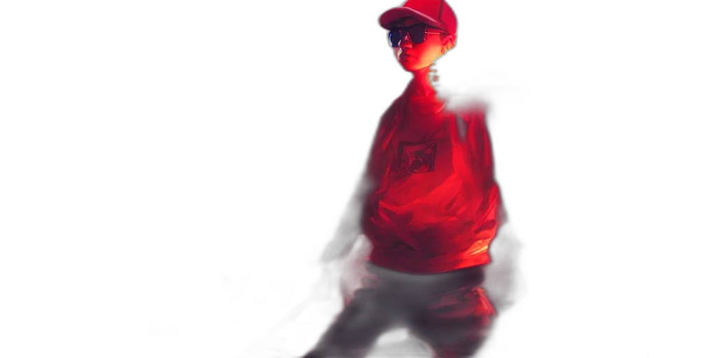jacket, hat, face, creature transparent PNG cut-out