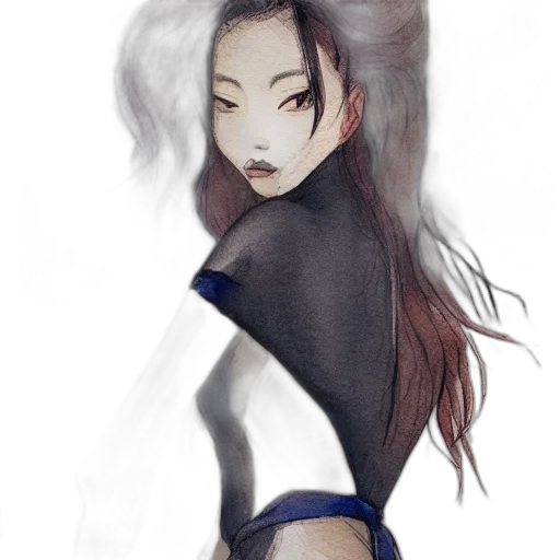 dress, mask, staff, creature transparent PNG cut-out