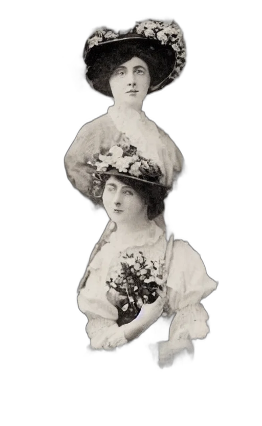 dress, hat, staff, face transparent PNG cut-out