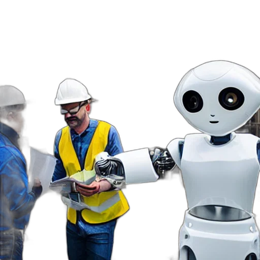 robot, 3d render, man, dressed transparent PNG cut-out