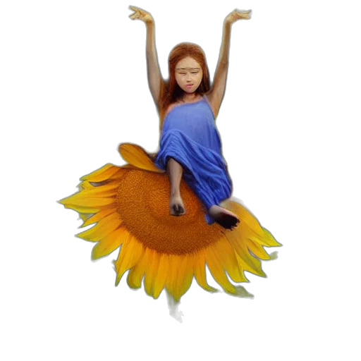 umbrella, creature, flower, hair transparent PNG cut-out