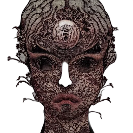 mask, face, creature, crown transparent PNG cut-out