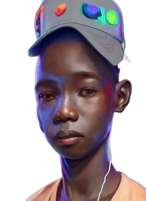 face, hat, robot, creature transparent PNG cut-out