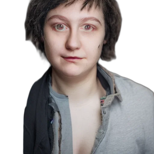 face, jacket, robot, staff transparent PNG cut-out