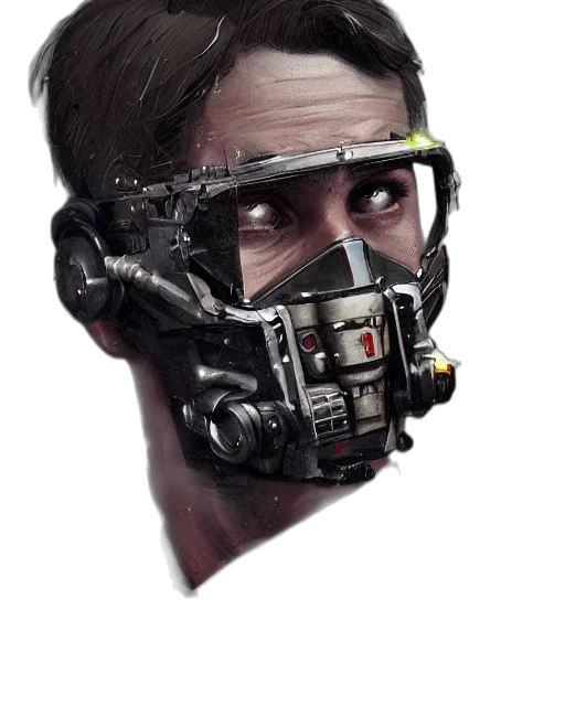 mask, face, robot, creature transparent PNG cut-out