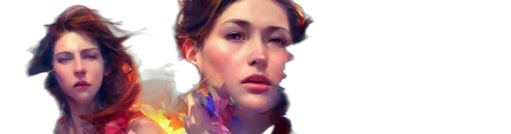 face, photorealistic, oil painting, fantasy art transparent PNG cut-out
