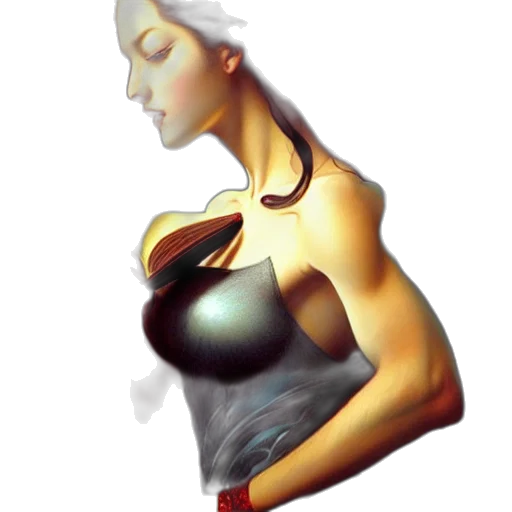 dress, jewelry, face, robot transparent PNG cut-out
