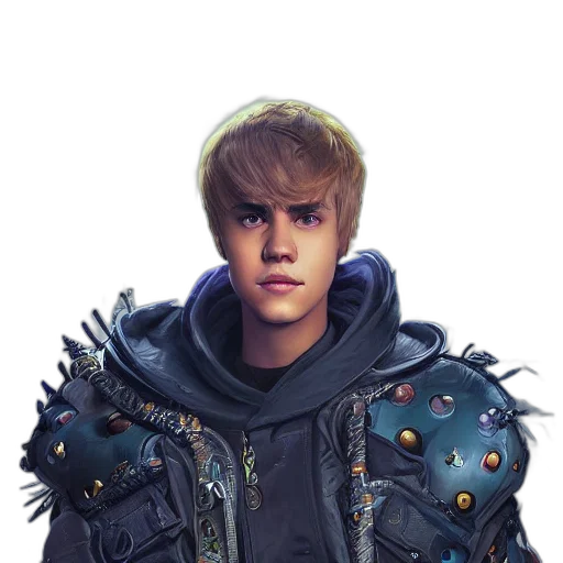 jacket, weapon, face, staff transparent PNG cut-out