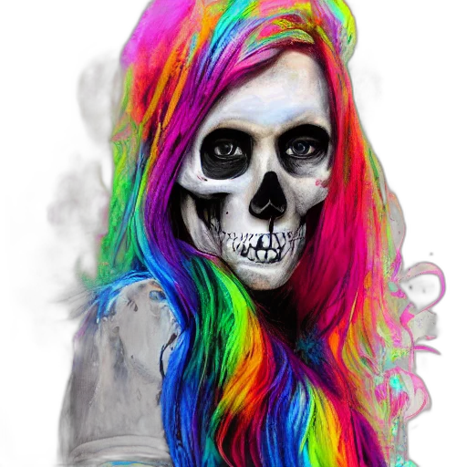 hair, mask, face, photorealistic transparent PNG cut-out