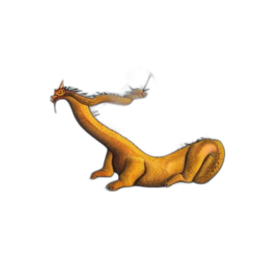 dragon, creature, animal, staff transparent PNG cut-out