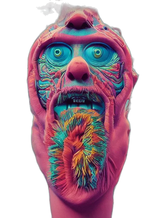 mask, face, creature, staff transparent PNG cut-out