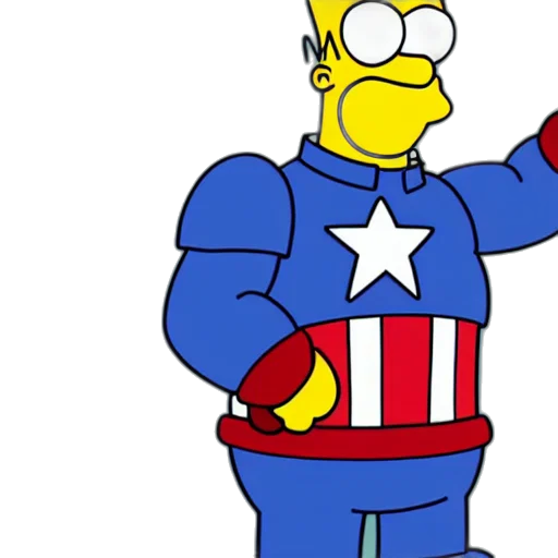 comic book art, cartoon, homer, simpson transparent PNG cut-out
