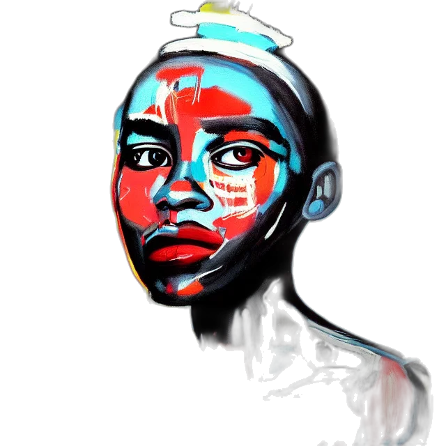 face, mask, crown, creature transparent PNG cut-out