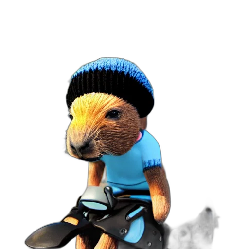animal, hat, 3d render, concept art transparent PNG cut-out