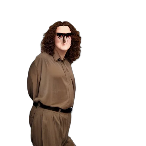 jacket, dress, staff, creature transparent PNG cut-out