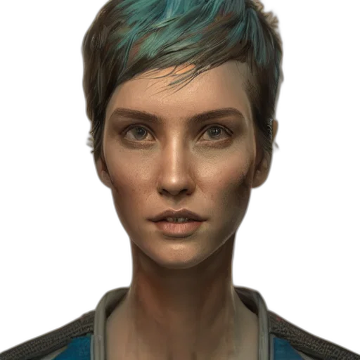 face, staff, robot, jacket transparent PNG cut-out