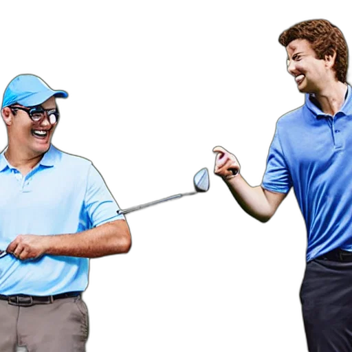 staff, man, golfing, pointing transparent PNG cut-out